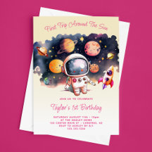 Space Party Eerste reis rond de zon geel