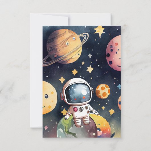 Space Party Eerste reis rond de zon Kaart (Achterkant)