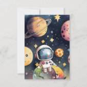 Space Party Eerste reis rond de Zon Perzik Kaart (Achterkant)