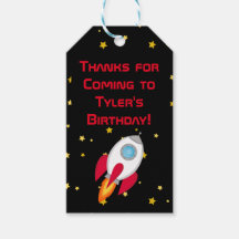 Space Party Favor Label