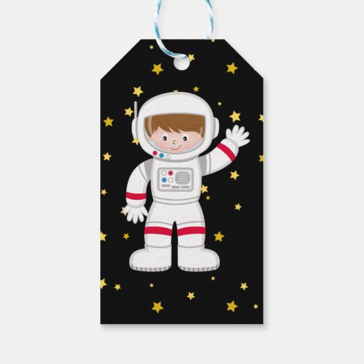 Space Party Favor Label Cadeaulabel (Achterkant)