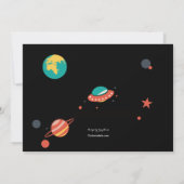 Space Party fotouitnodiging Kaart (Achterkant)