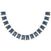 Space Party Galaxy Gepersonaliseerd Blauw Vlaggetjes (Alle)