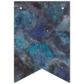Space Party Galaxy Gepersonaliseerd Blauw Vlaggetjes (Tweede vlag)