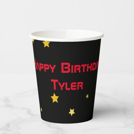 Space Party gepersonaliseerd Papieren Bekers (Links)