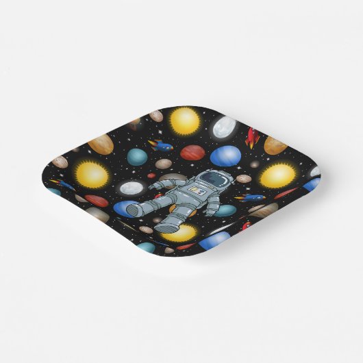 Space Party  Papieren Bordje (Gebogen)