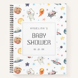 Space Pattern Baby shower Geschenklijst Notitieboe Notitieboek