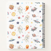 Space Pattern Baby shower Geschenklijst Notitieboe Notitieboek (Achterkant)