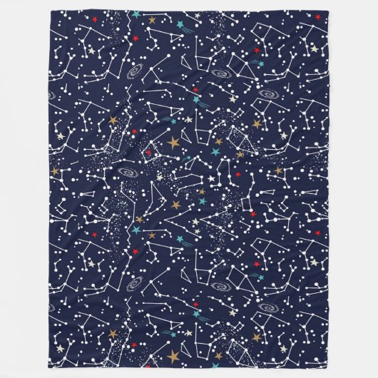 Space Pattern Fleece Blanket (Voorkant)