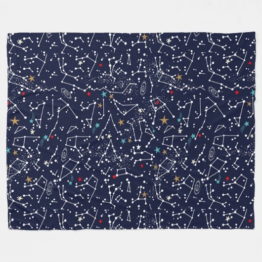 Space Pattern Fleece Blanket (Voorkant (Horizontaal))