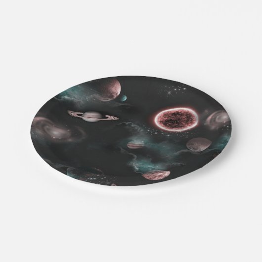 Space Pattern Papieren Bordje (Gekanteld)