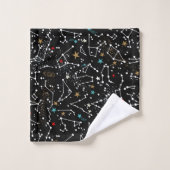 Space Pattern Towel Bad Handdoek (Wasdoekje)