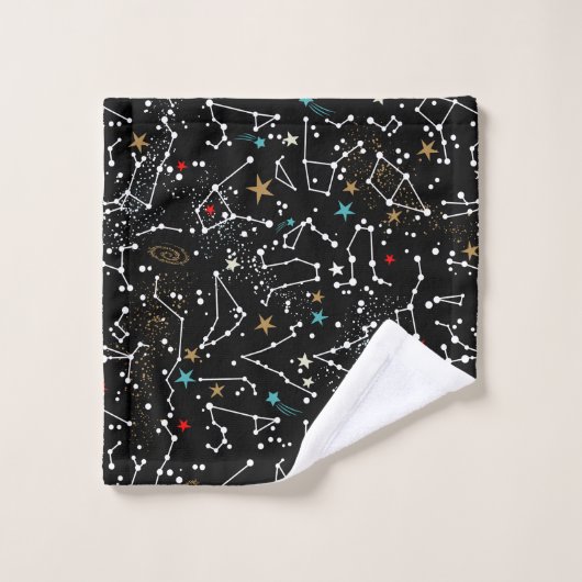 Space Pattern Towel Bad Handdoek (Wasdoekje)