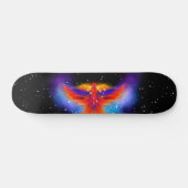 Space Phoenix Nebula Black Starlight Sky Persoonlijk Skateboard (Horizontaal)