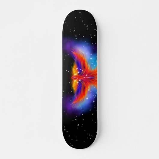 Space Phoenix Nebula Black Starlight Sky Persoonlijk Skateboard (Voorkant)