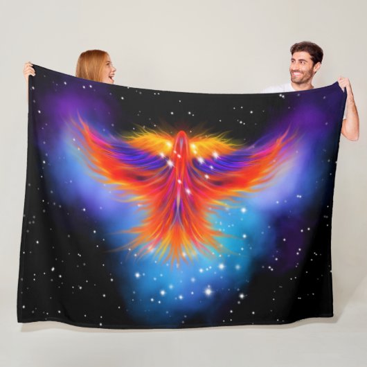 Space Phoenix Nebula Fleece Deken (In situ)