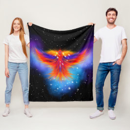 Space Phoenix Nebula Fleece Deken