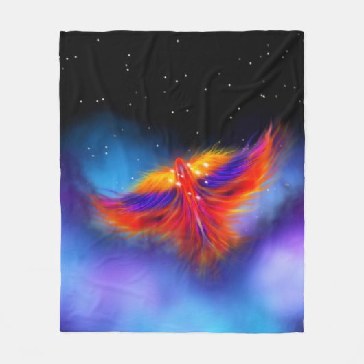 Space Phoenix Nebula Fleece Deken (Voorkant)