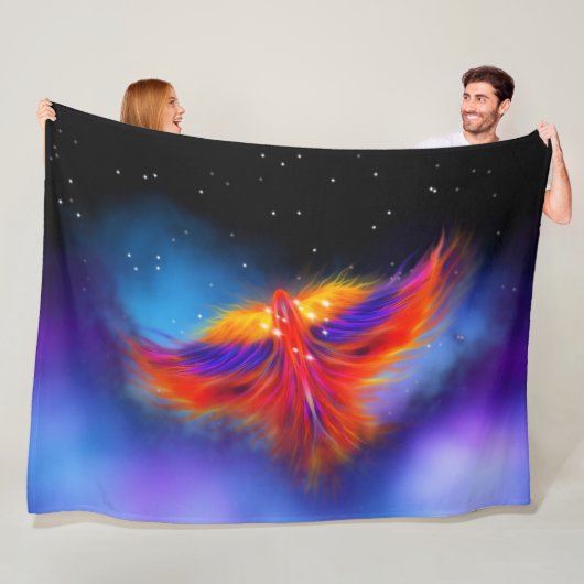 Space Phoenix Nebula Fleece Deken (In situ)