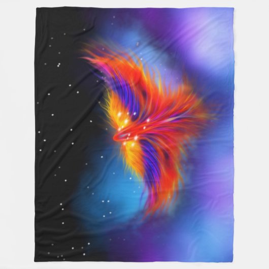 Space Phoenix Nebula Fleece Deken (Voorkant)