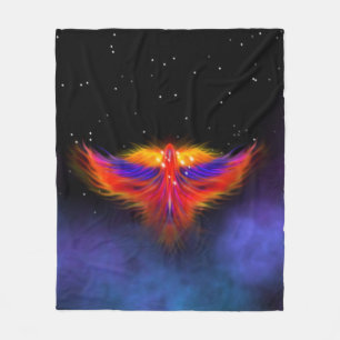 Space Phoenix Nebula Fleece Deken