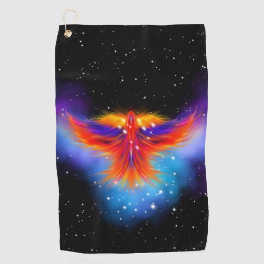 Space Phoenix Nebula Golfhanddoek (Voorkant)