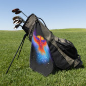 Space Phoenix Nebula Golfhanddoek (Groen)