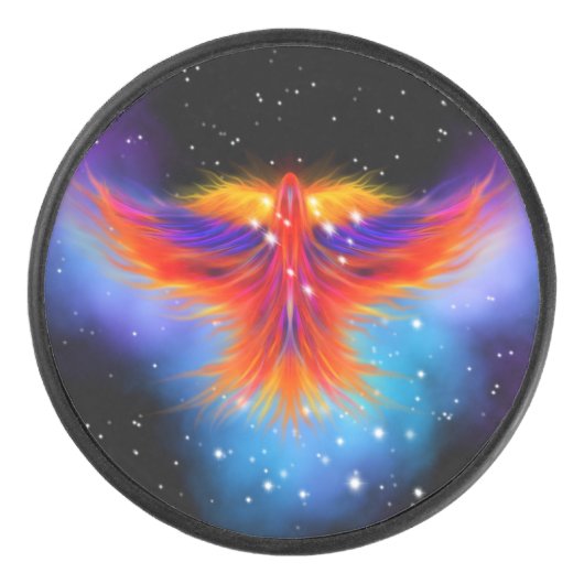 Space Phoenix Nebula Hockey Puck (Voorkant)