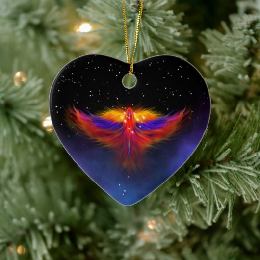 Space Phoenix Nebula Keramisch Ornament (Boom)