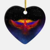 Space Phoenix Nebula Keramisch Ornament (Voorkant)