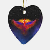 Space Phoenix Nebula Keramisch Ornament (Links)