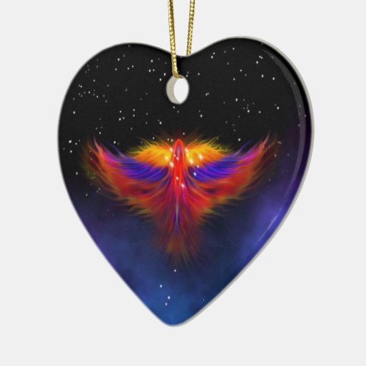 Space Phoenix Nebula Keramisch Ornament (Links)