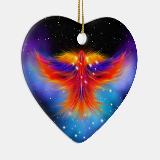 Space Phoenix Nebula Keramisch Ornament (Rechts)