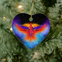 Space Phoenix Nebula Keramisch Ornament
