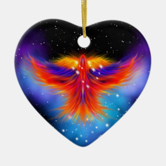 Space Phoenix Nebula Keramisch Ornament (Voorkant)