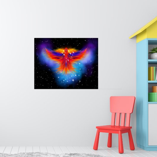 Space Phoenix Nebula Poster (Kinderkamer 1)