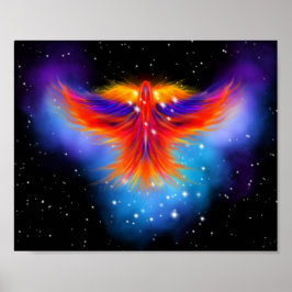 Space Phoenix Nebula Poster