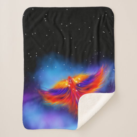 Space Phoenix Nebula Sherpa Deken (Voorkant)