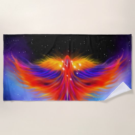 Space Phoenix Nebula Strandlaken (Voorkant)