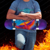 Space Phoenix Rising Paars Nebula Persoonlijk Skateboard
