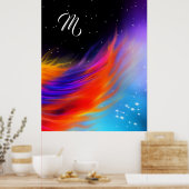 Space Phoenix Wing Monogram Poster (Keuken)