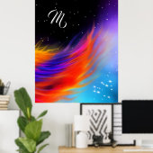 Space Phoenix Wing Monogram Poster (Thuiskantoor)