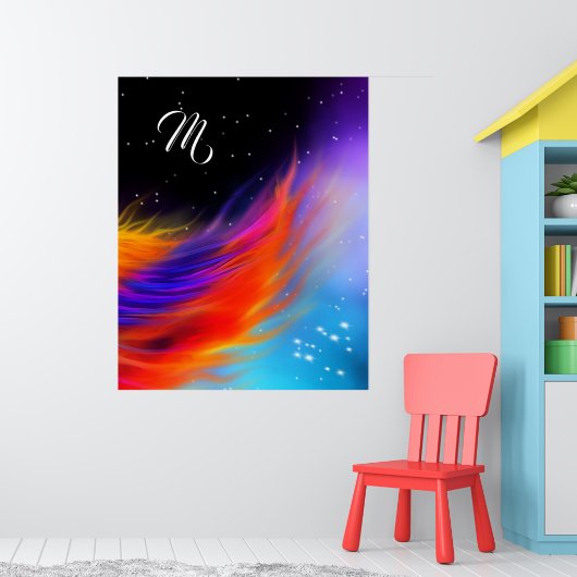 Space Phoenix Wing Monogram Poster (Kinderkamer 1)