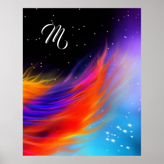 Space Phoenix Wing Monogram Poster (Voorkant)