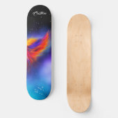 Space Phoenix Wing Nebula Persoonlijk Skateboard (Voorkant)