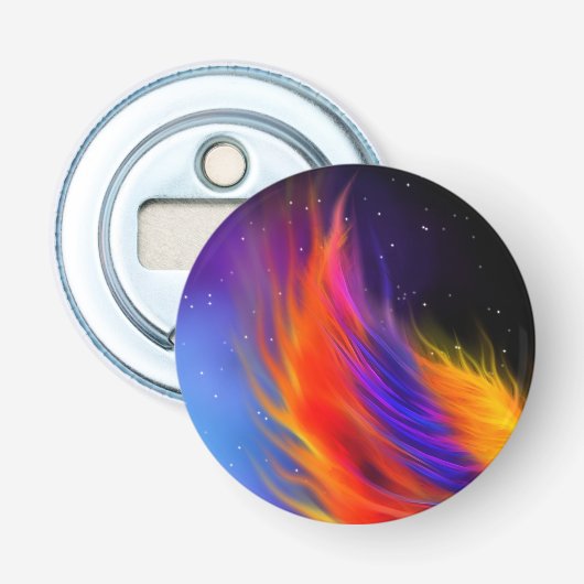 Space Phoenix Wings Button Flesopener (Voorkant)