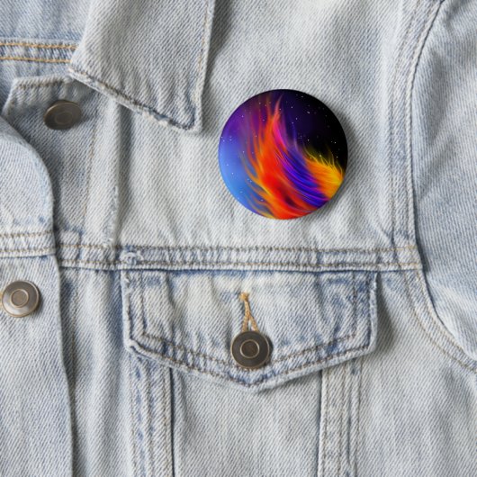 Space Phoenix Wings Ronde Button 5,7 Cm (In situ)