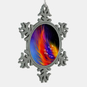 Space Phoenix Wings Tin Sneeuwvlok Ornament (Links)