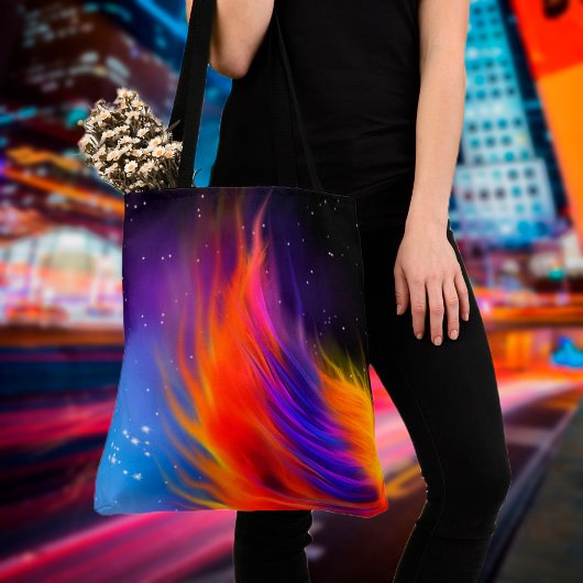 Space Phoenix Wings Tote Bag
