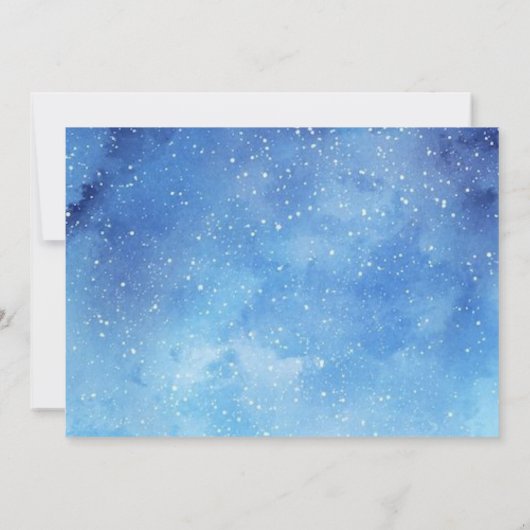 Space Photo Birthday Invitation | Eerste reis Kaart (Achterkant)